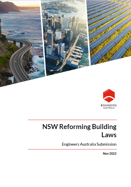 我们提交给新南威尔士州建筑改革建筑法律的封面